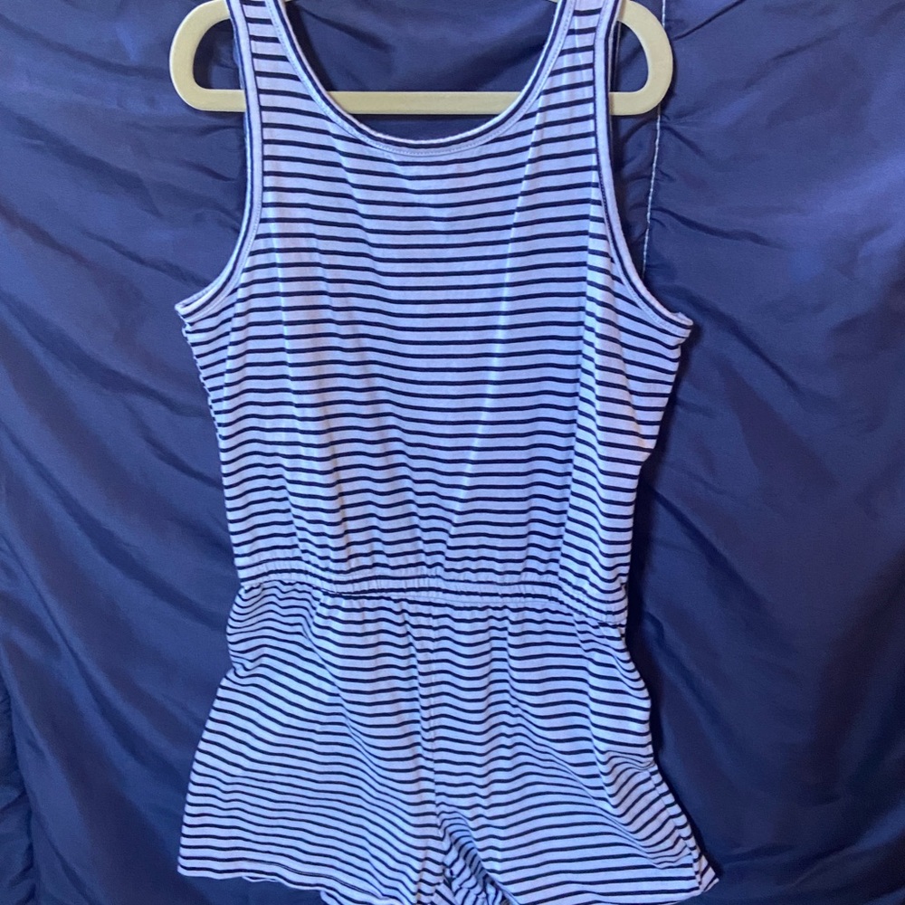 Old Navy Navy and White Striped Top